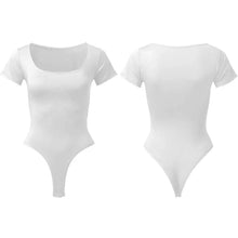 1+1 AKCIA RunwayShape EverydayControl Square Neck Tvarujúci Bodysuit S Krátkym Rukávom Tangá