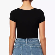 1+1 AKCIA RunwayShape EverydayControl Square Neck Tvarujúci Bodysuit S Krátkym Rukávom Tangá